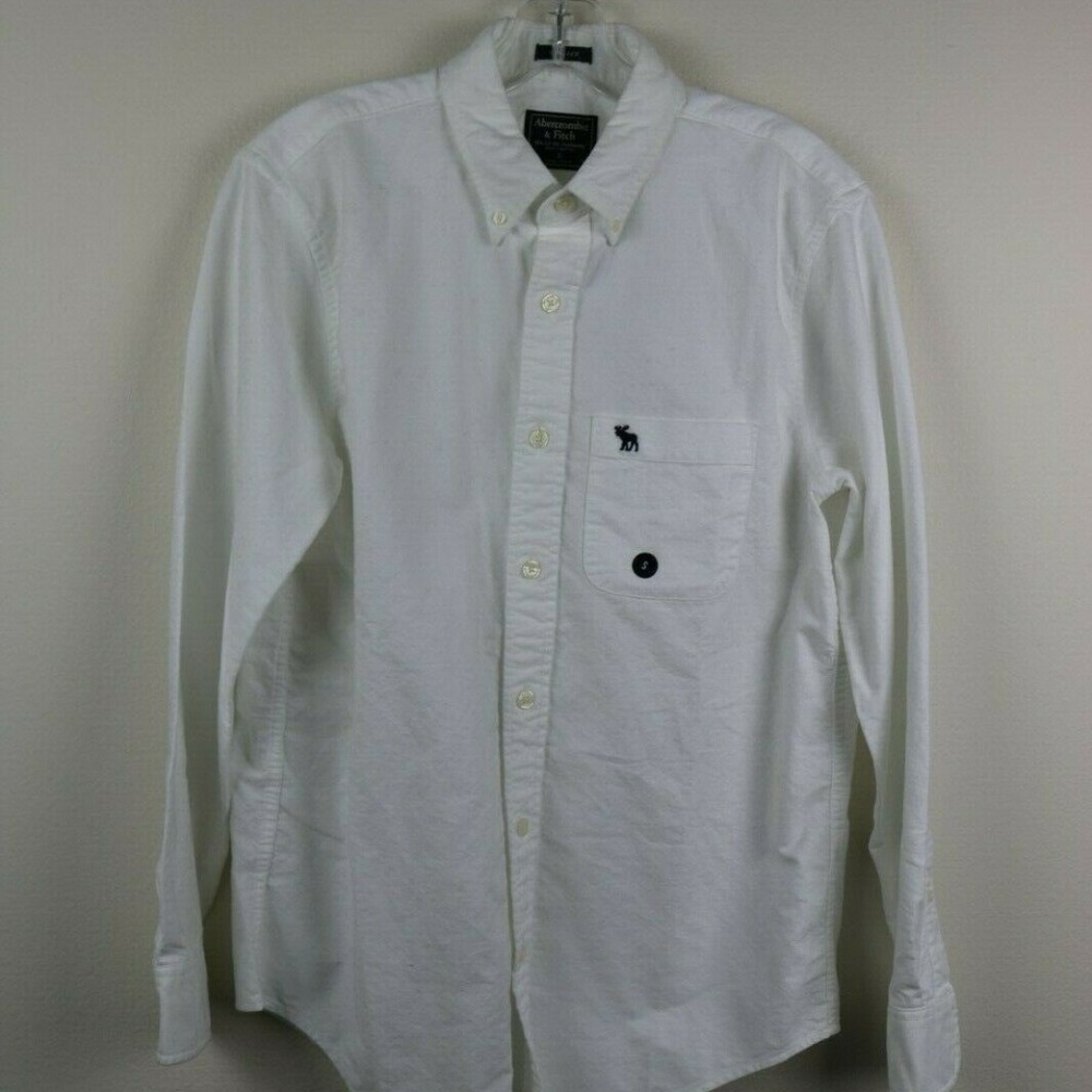 Abercrombie Fitch Mens Shirt Button Down Pocket - Picture 2 of 6